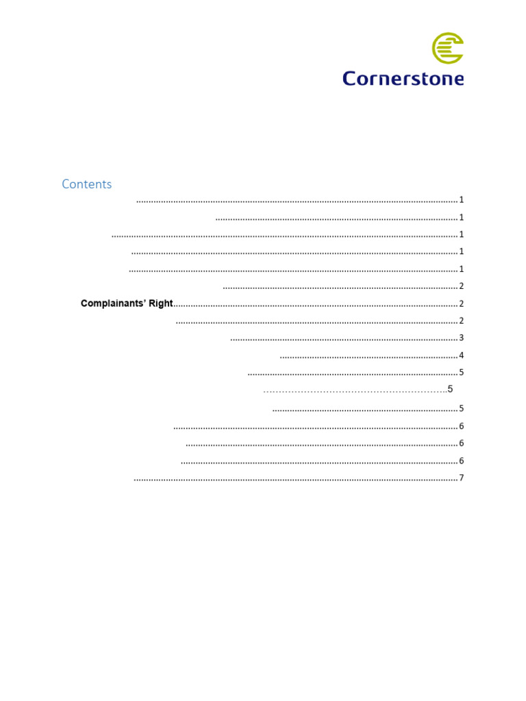 Complaints Management Policy | PDF | Arbitration | Complaint