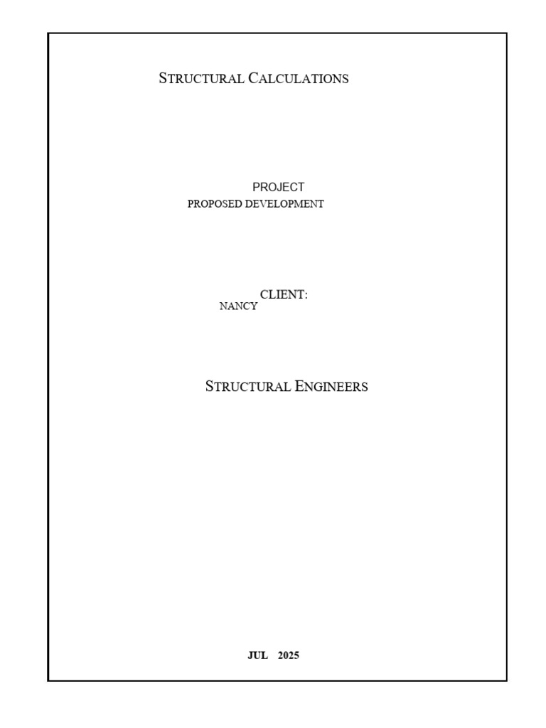 Structural Calculations for Kitengela Project | PDF | Foundation ...