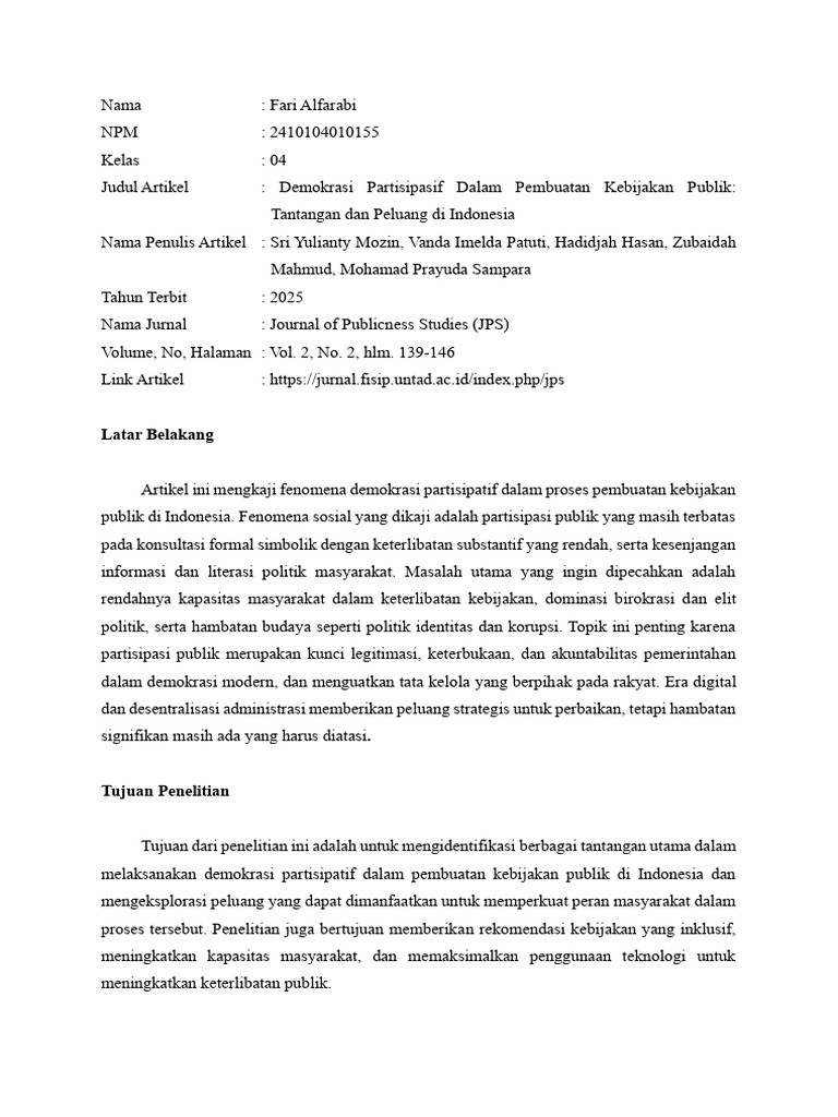 Uts Metodologi Fari Alfarabi | PDF