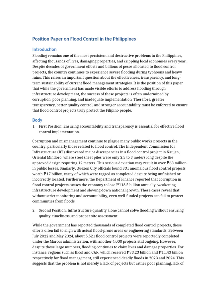 Corruption in Philippine Flood Control | PDF | Economies