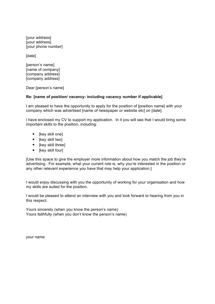 Formal Cover Letter Template | PDF