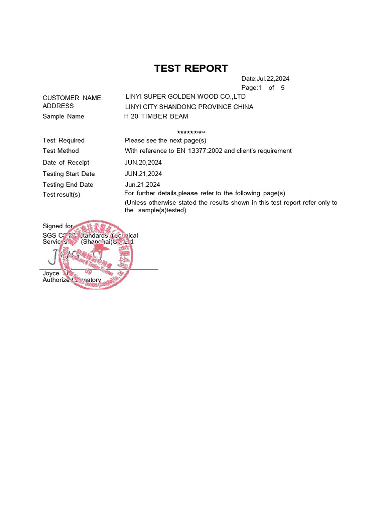 02.H20 Timber Beam Test Report | PDF | Beam (Structure) | Bending