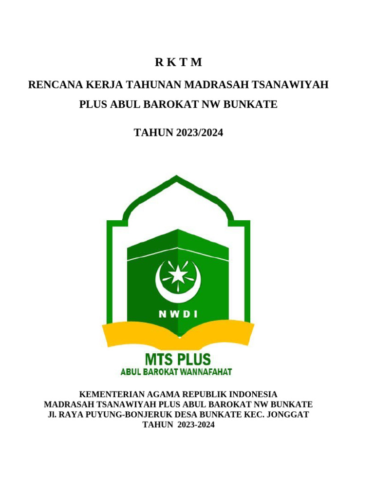 RKTM MTs Plus Abul Barokat 2023/2024 | PDF