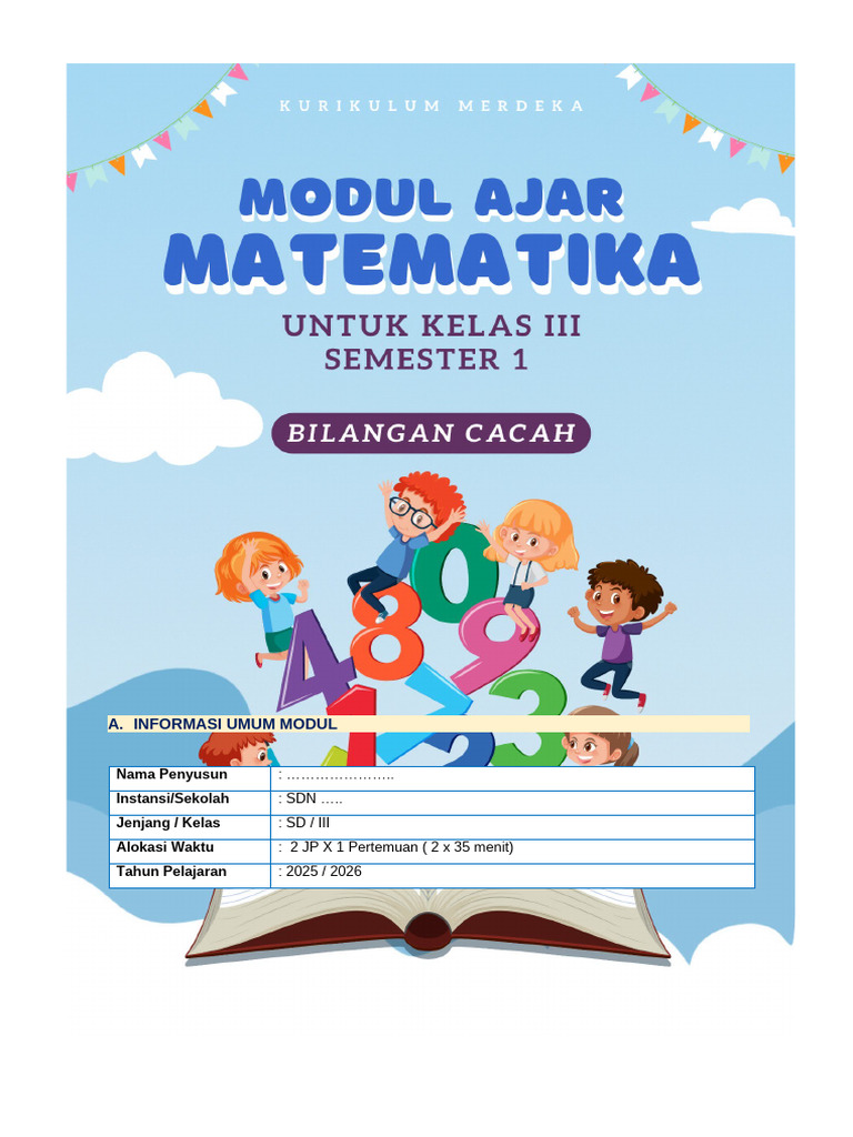 Modul Pembelajaran Matematika SD Kelas III | PDF
