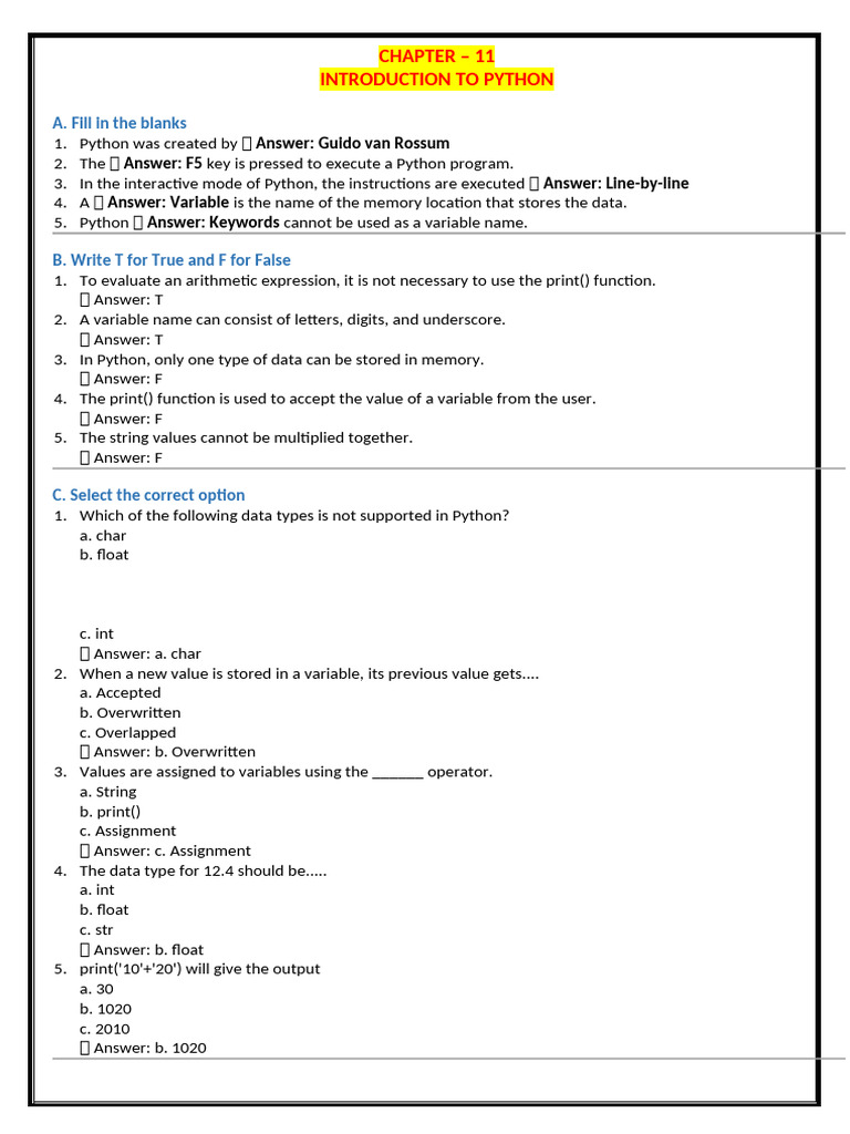 Introduction to Python Basics | PDF | Python (Programming Language ...