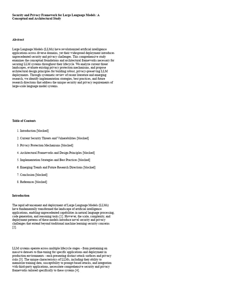 Securing Privacy in Large Language Models | PDF | Security | Computer ...