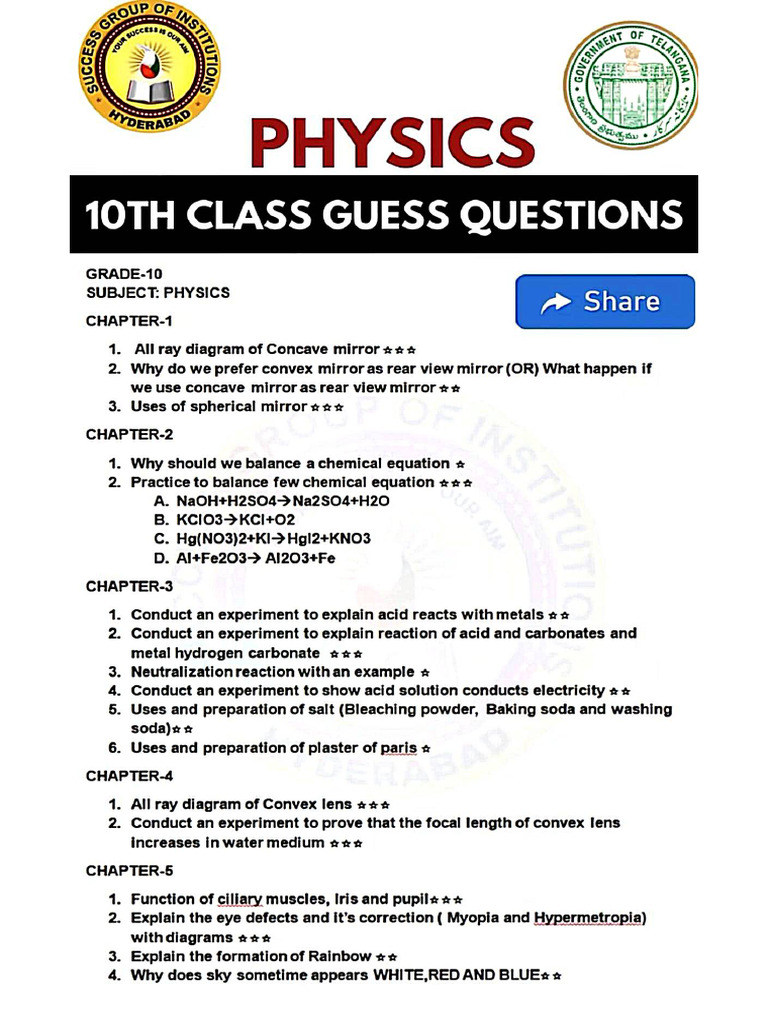Physics Important Questions | PDF