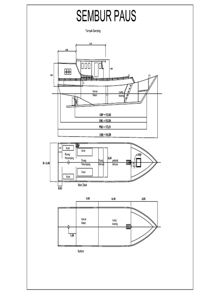 Sket Ukuran Sembur Paus | PDF