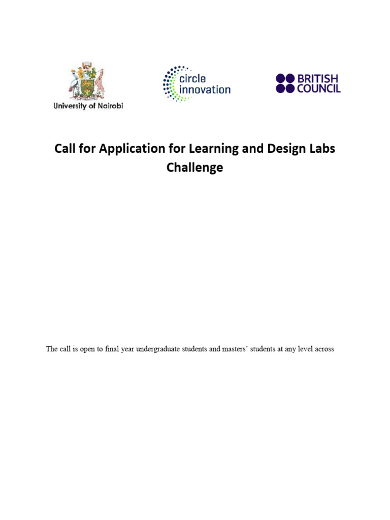 Learning and Design Labs Application | PDF