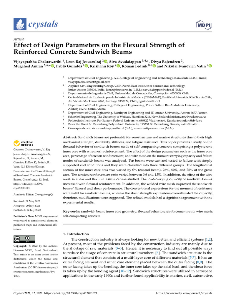 Flexural Strength of Concrete Sandwich Beams | PDF | Young's Modulus ...