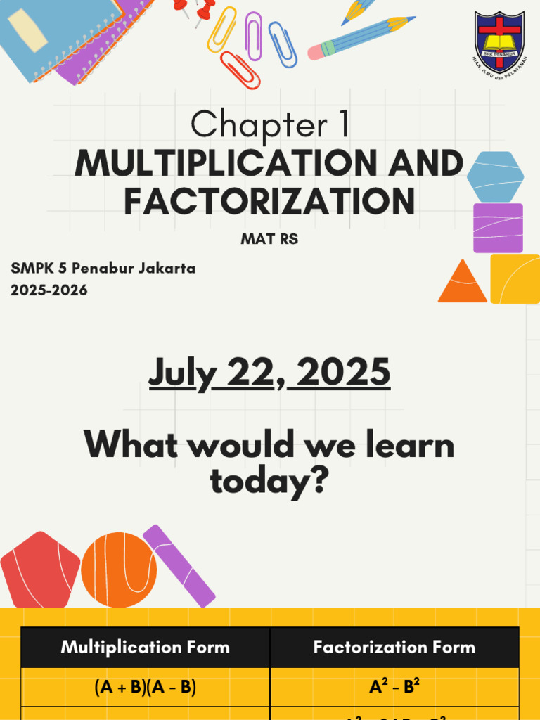 Multiplication and Factorization Guide | PDF