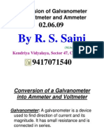 Galvanometer Conversion