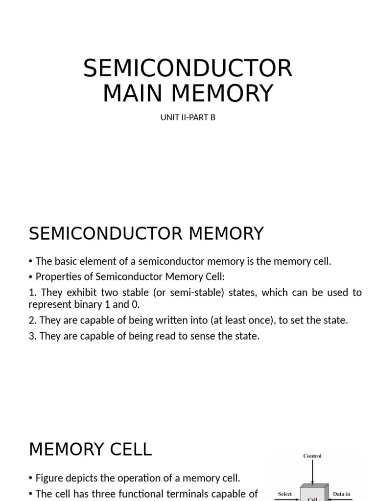 Understanding Semiconductor Memory Types | PDF | Random Access Memory ...