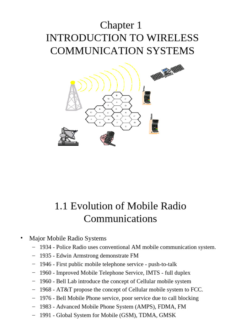 Overview of Wireless Communication Systems | PDF | Cellular Network ...