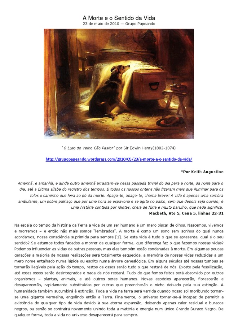 Reflexões sobre a Morte e a Vida | PDF | Morte | Vida