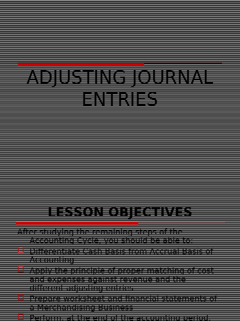 Adjusting Journal Entries Guide | PDF | Depreciation | Accrual
