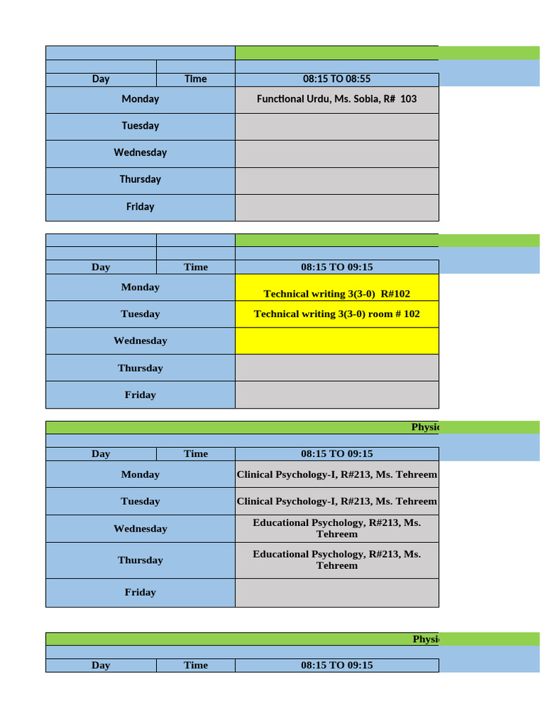 Spring 2025 Course Timetable Overview | PDF | Mathematics | Biology