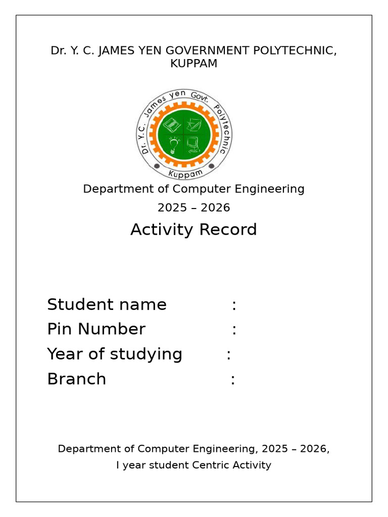 Computer Engineering Activity Record 2025 | PDF