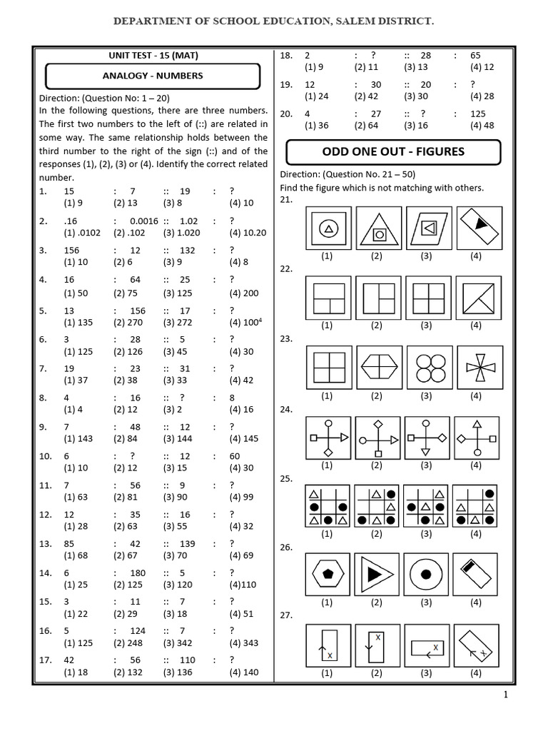 Class 3 Math Unit Test Answer Key | PDF | Chess | Chess Theory