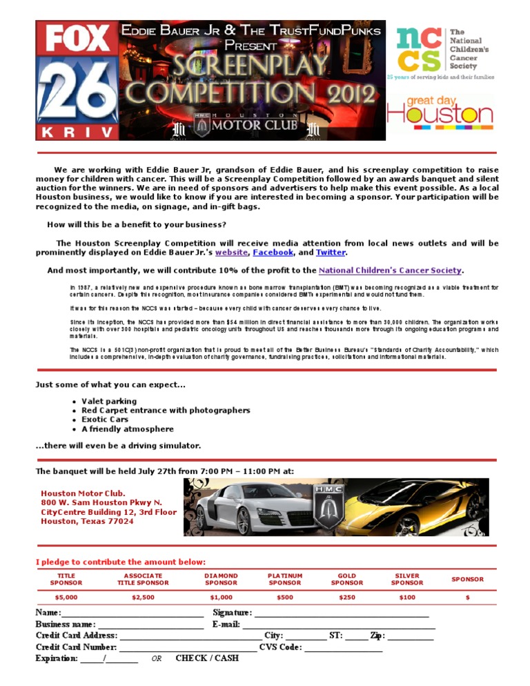 1stdraft Sponsor | PDF | Houston | Business