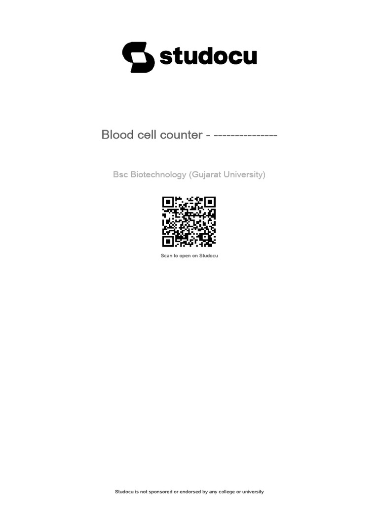 Blood Cell Counting Techniques Explained | PDF | Blood Cell | Electricity