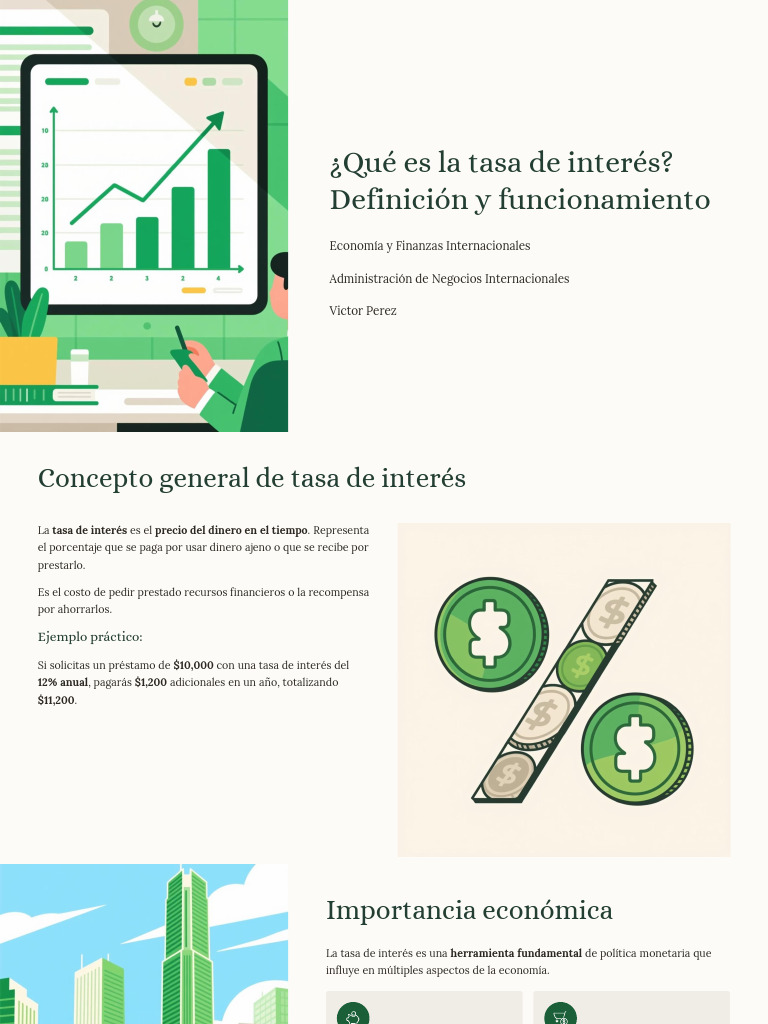 Tasa de Interés: Definición y Función | PDF | Interés | Tasas de interés