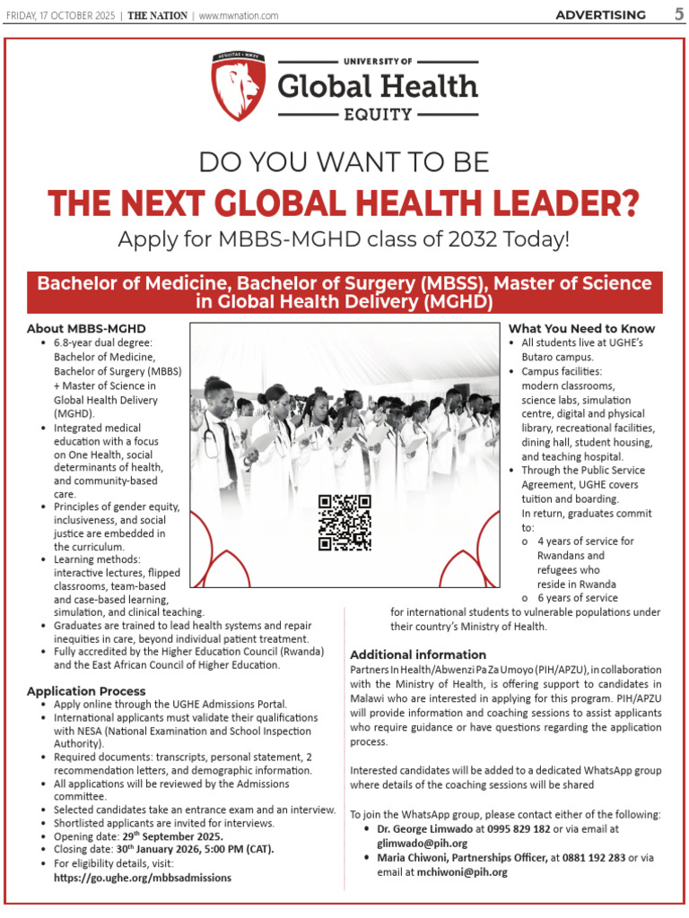 Apply for MBBS-MGHD Class of 2032 | PDF | Educational Stages | Medicine