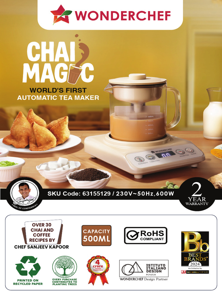 Wonderchef Chai Magic Warranty Details | PDF