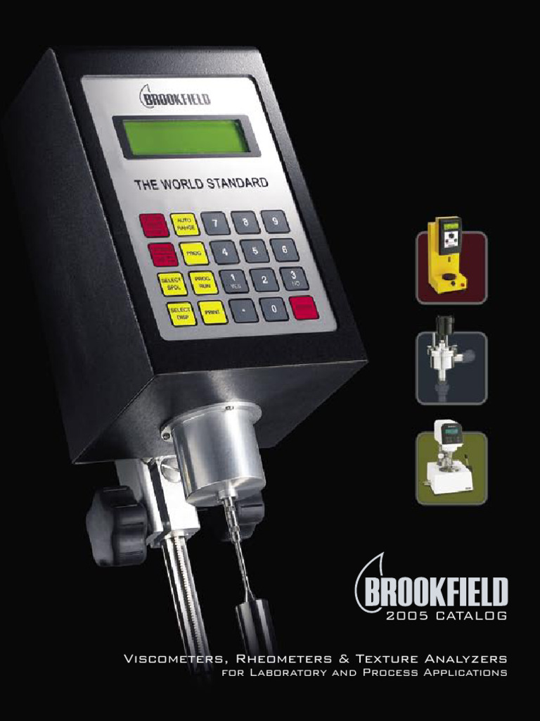 Brookfield Viscosity Measurement Catalog | PDF | Viscosity | Liquids