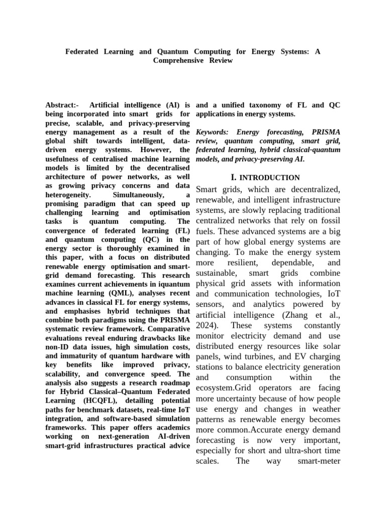 Federated Learning and Quantum Revieew | PDF | Quantum Computing ...