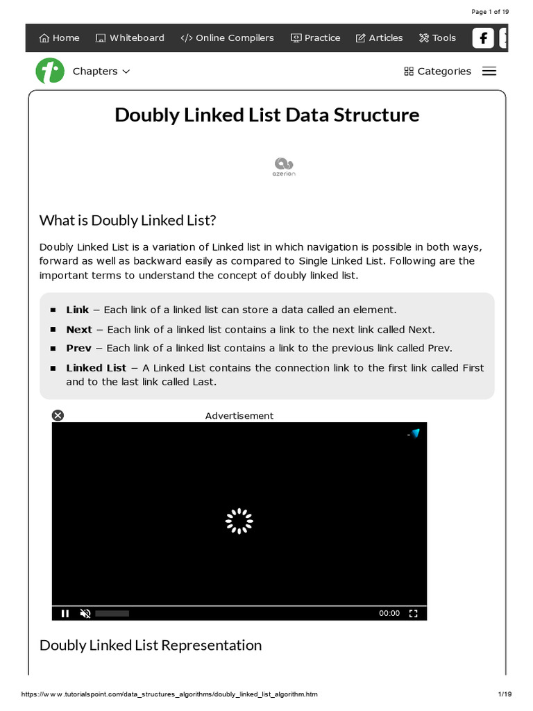 Doubly Linked List Data Structure | PDF | Computer Science | Software ...