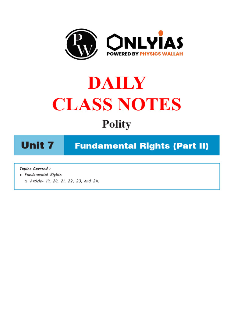 Polity : Daily Class Notes Compilation (Unit - 07) | PDF | Bail ...