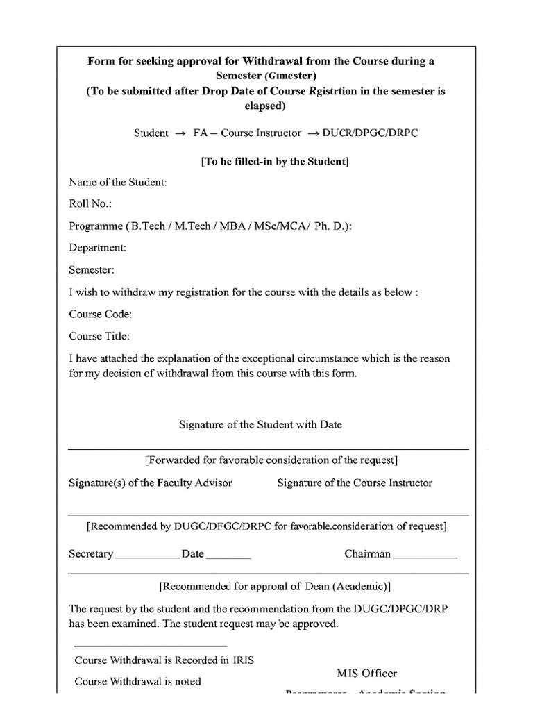 Withdrawal Form Same Format Fit | PDF