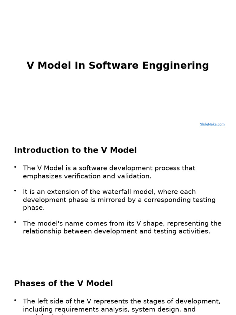 V Model in Software Engginering | PDF