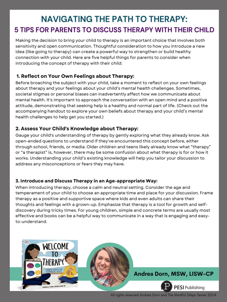 Tips for Parents to Discuss Play Therapy With Their Child | PDF ...