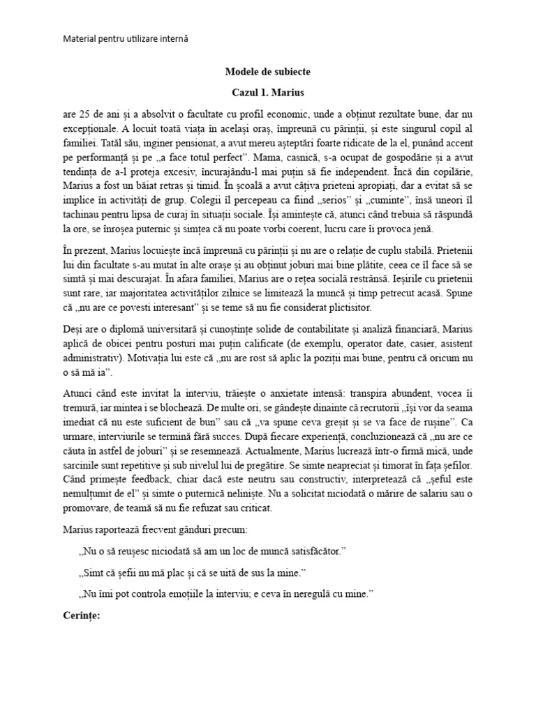 Modele Subiecte Examen - Sept. 2025 | PDF