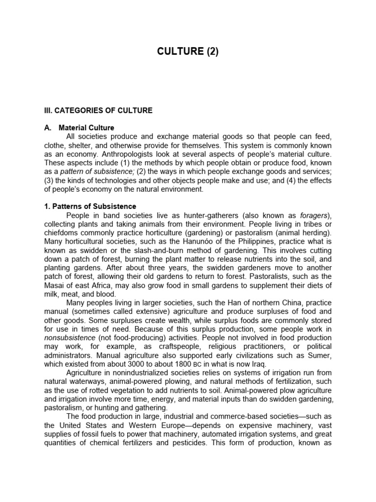 Understanding Material and Social Culture | PDF | Kinship | Family