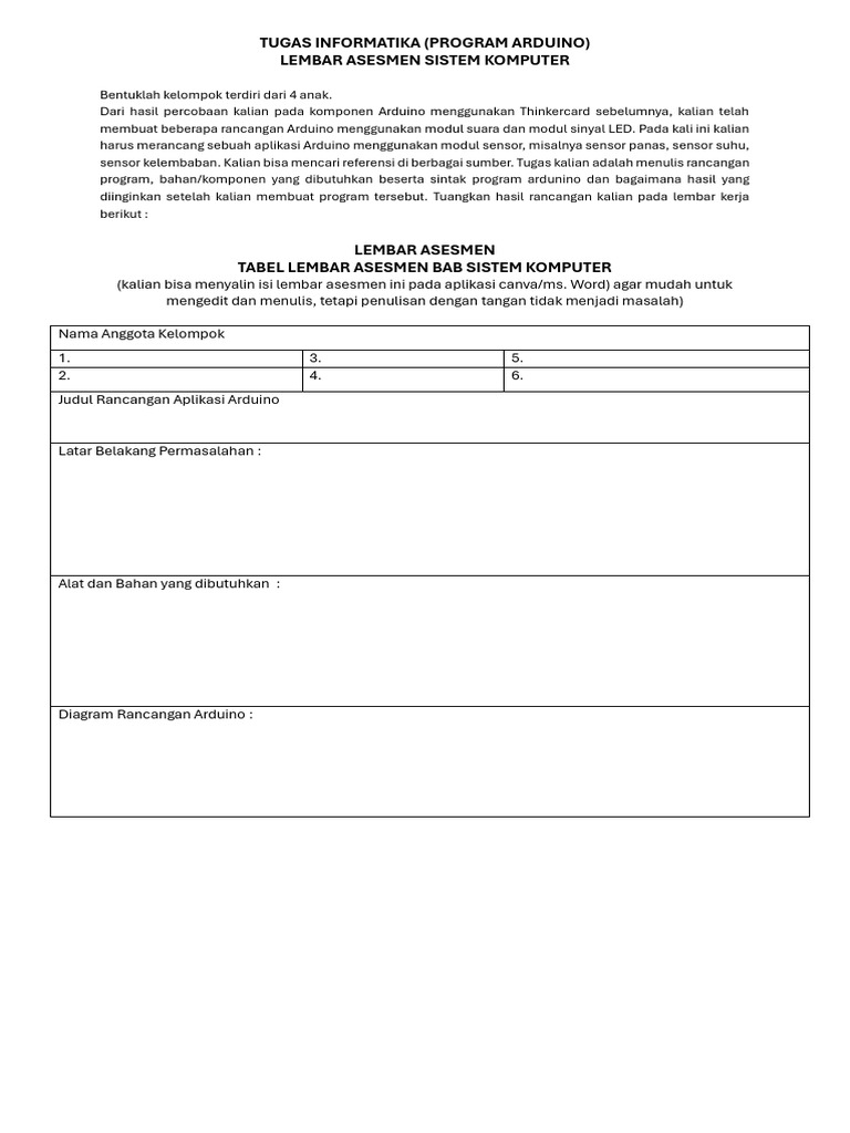 Rancangan Aplikasi Arduino Sensor | PDF