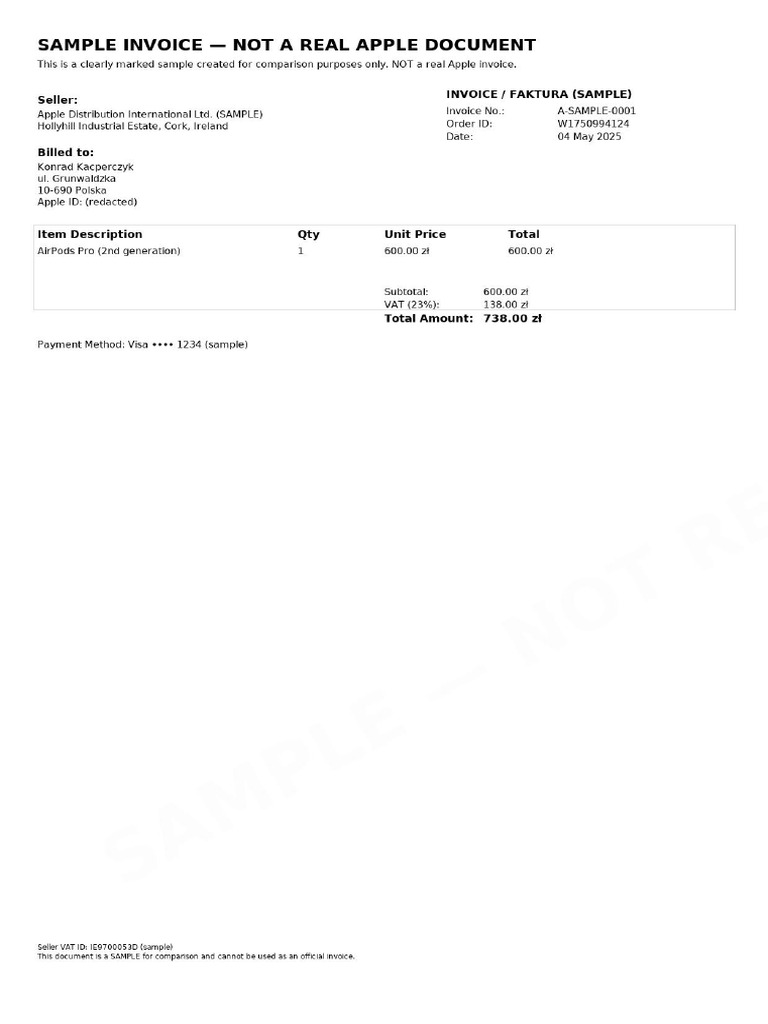 Invoice Sample | PDF
