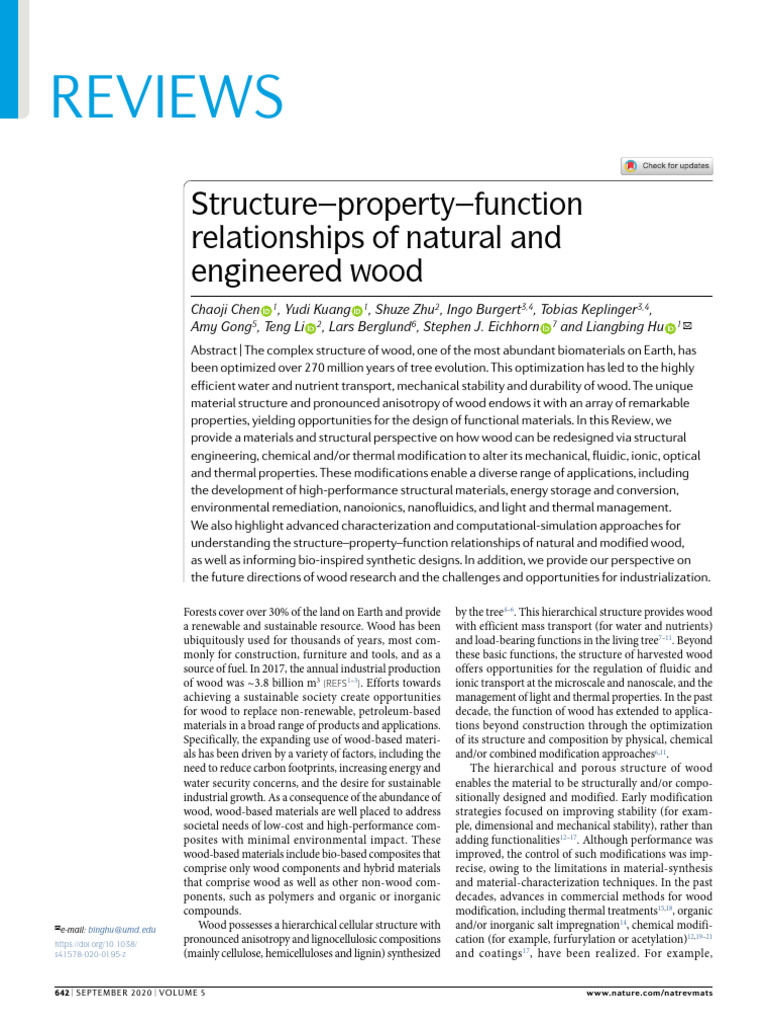 Wood Modification for Sustainable Materials | PDF | Wood | Cellulose