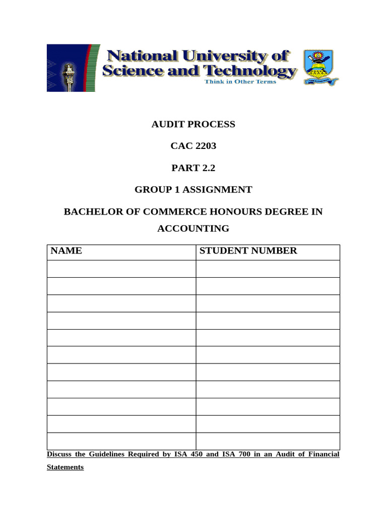 ISA 450 & 700 Guidelines for Audits | PDF | Audit | Auditor's Report
