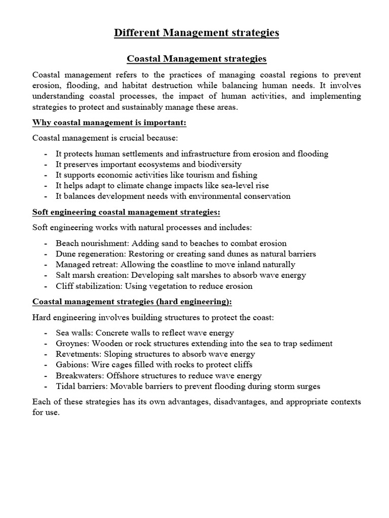 Coastal and Drought Management Strategies | PDF | Coast | Flood