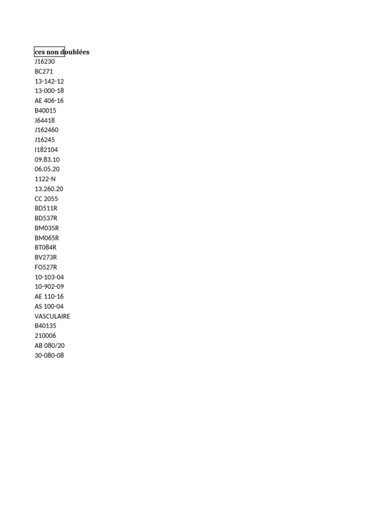 Liste de références médicales uniques | PDF