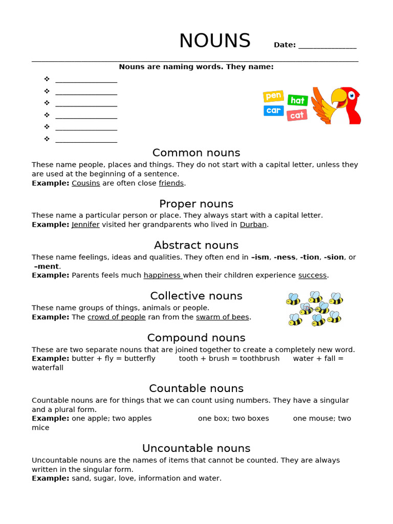 Introduction to Nouns | PDF | Noun | Syntax