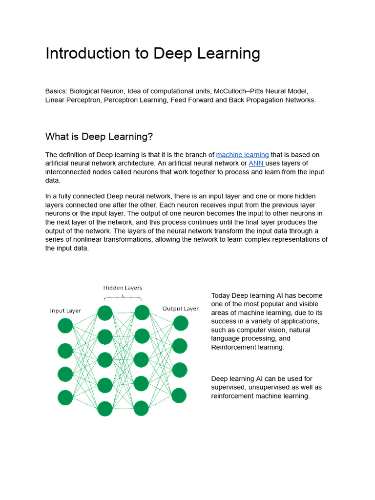 DL-1 | PDF | Deep Learning | Machine Learning