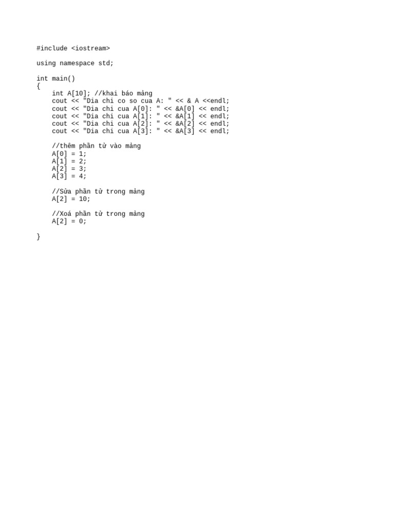 Code Demo Array | PDF