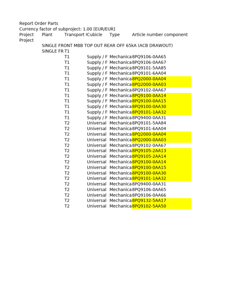 DB Fixed Type 65ka - ACB Drawout - Deyuan China Parts | PDF
