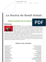 La Musica de Brasil Actual - Estilos