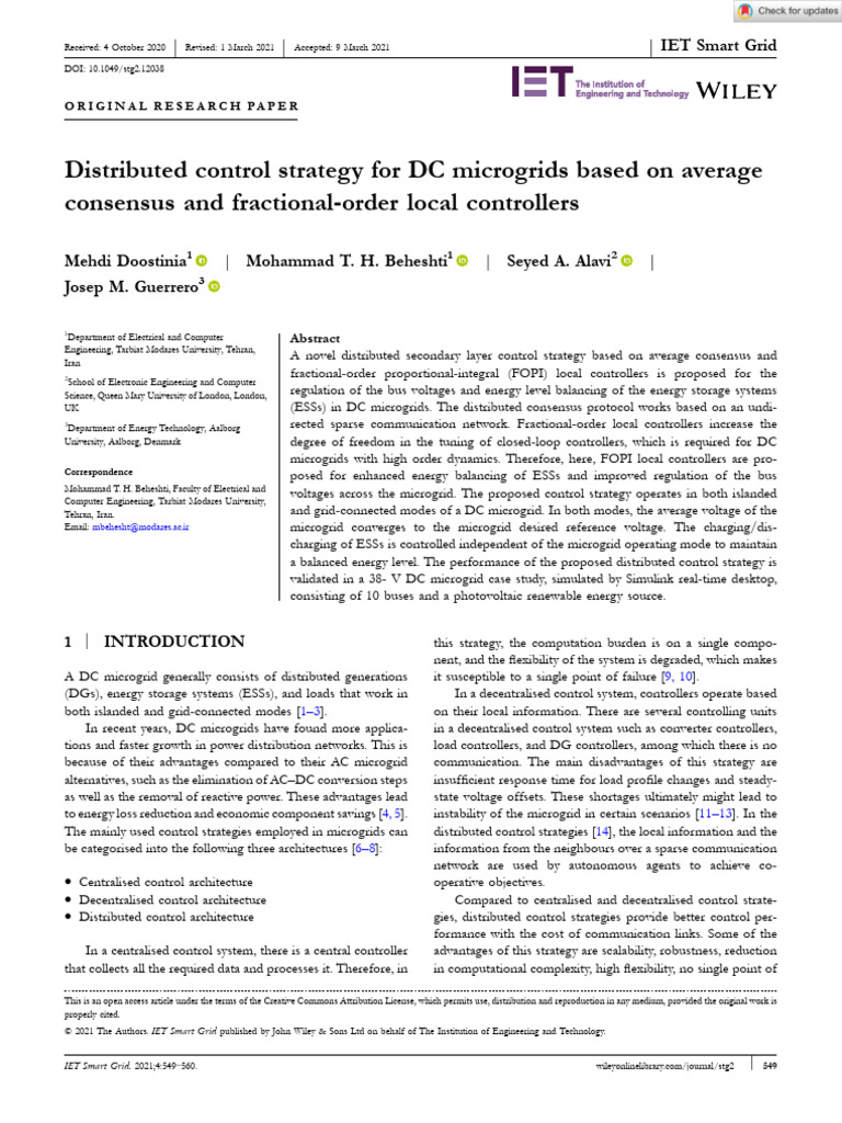 IET Smart Grid - 2021 - Doostinia - Distributed Control Strategy for DC ...