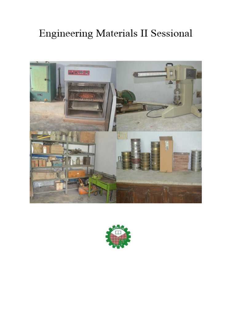 Engineering Materials II Lab Manual | PDF | Concrete | Porosity